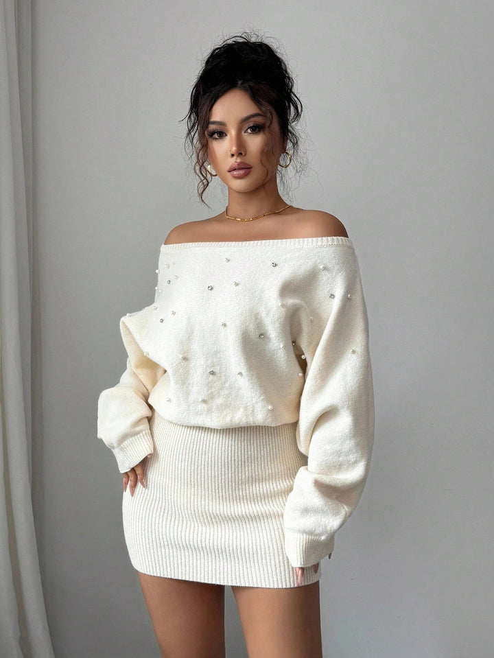 SHEIN mini ruha, krém