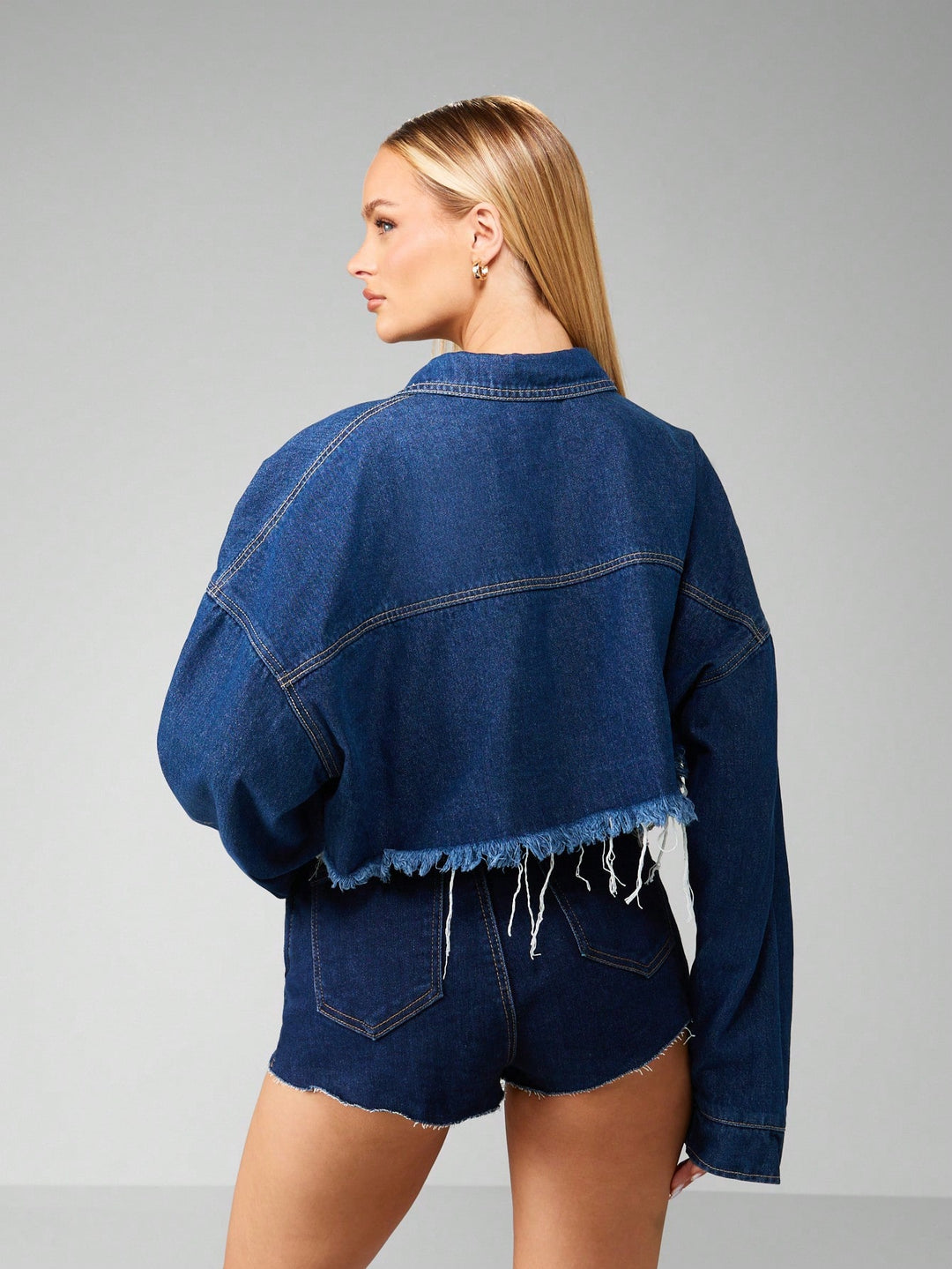 Jachetă denim SHEIN, albastru