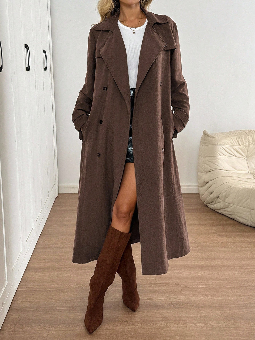 Trench SHEIN, maro