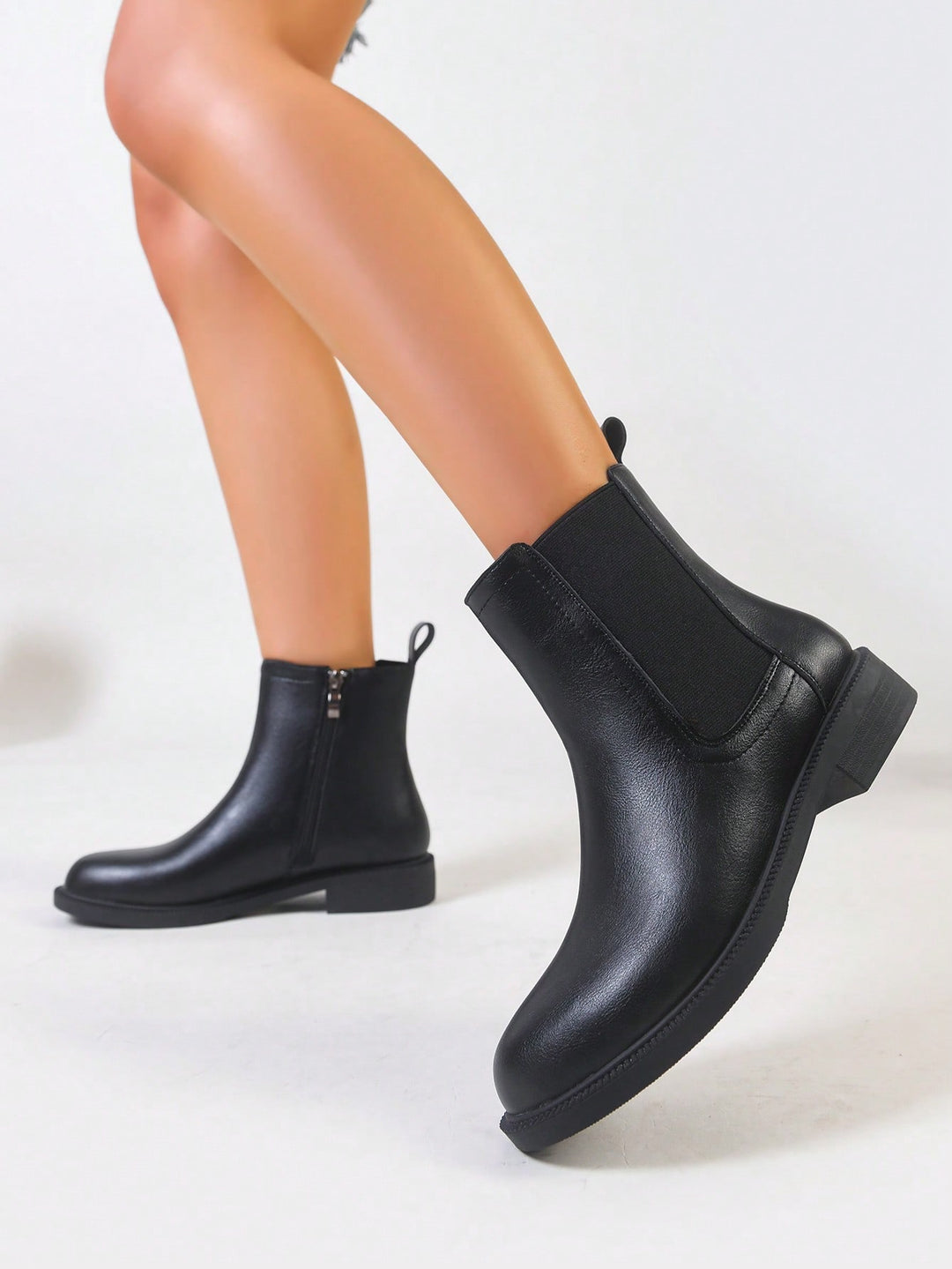 SHEIN bokacsizma, fekete