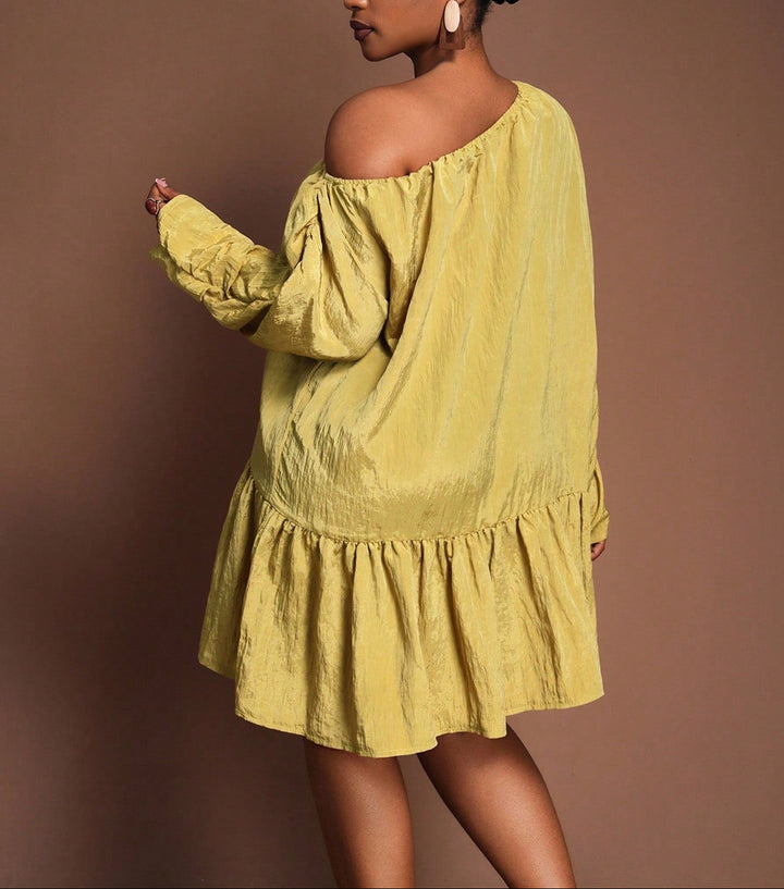 Rochie mini Shein Curve+, galben
