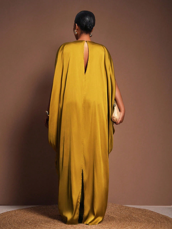 Shein Curve+ maxi ruha, arany