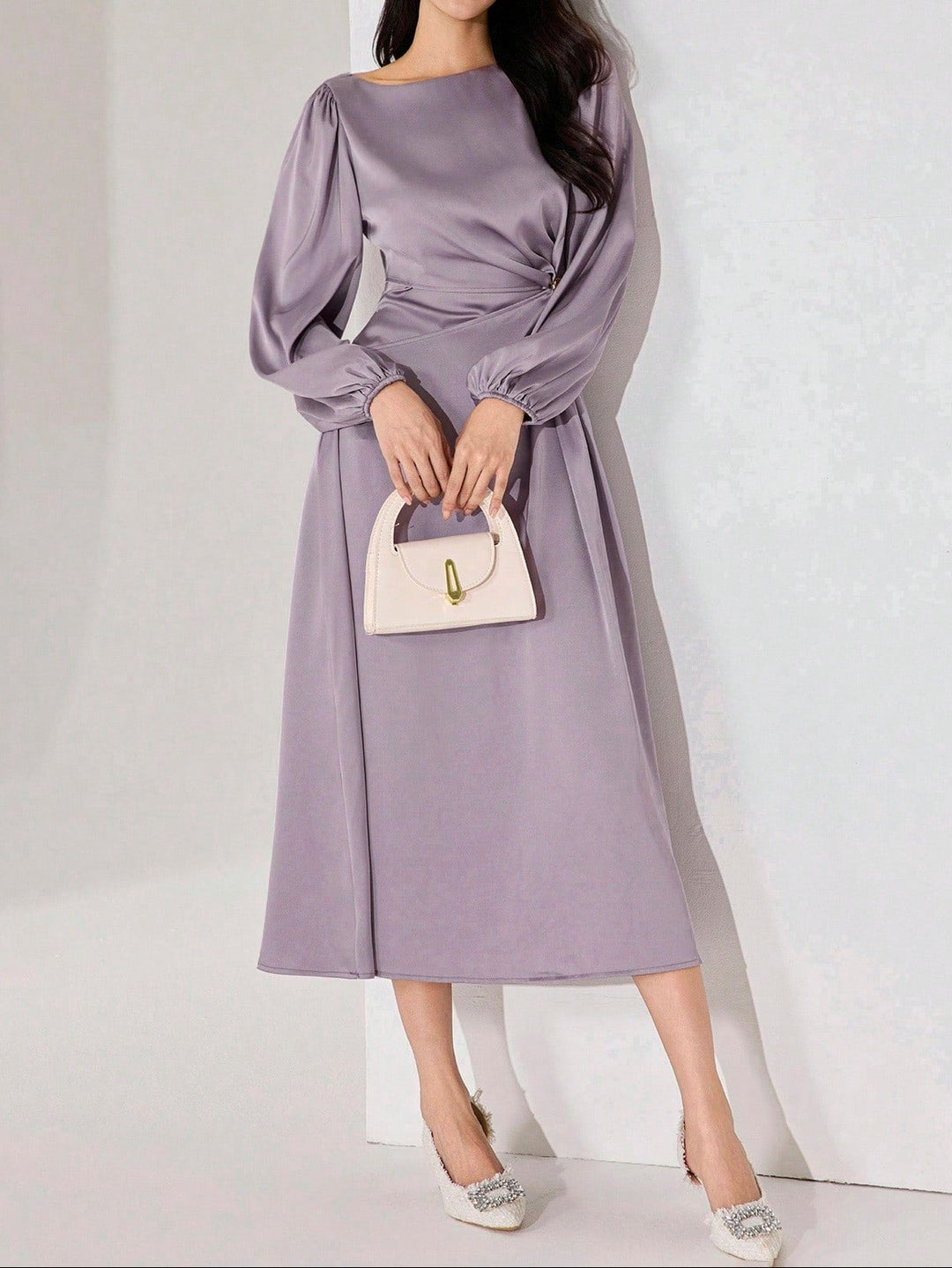 Shein midi ruha, lila