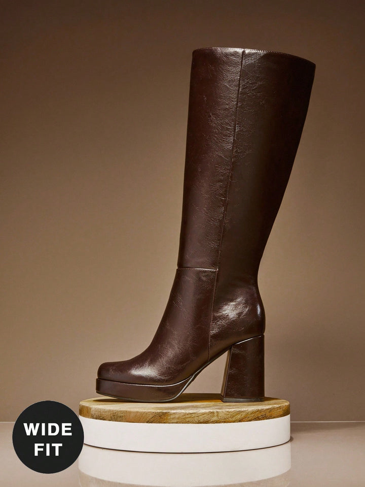 Botine SHEIN, maro