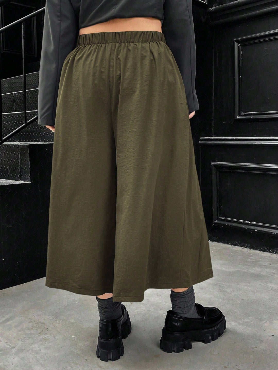Pantaloni Shein Curve+, kaki