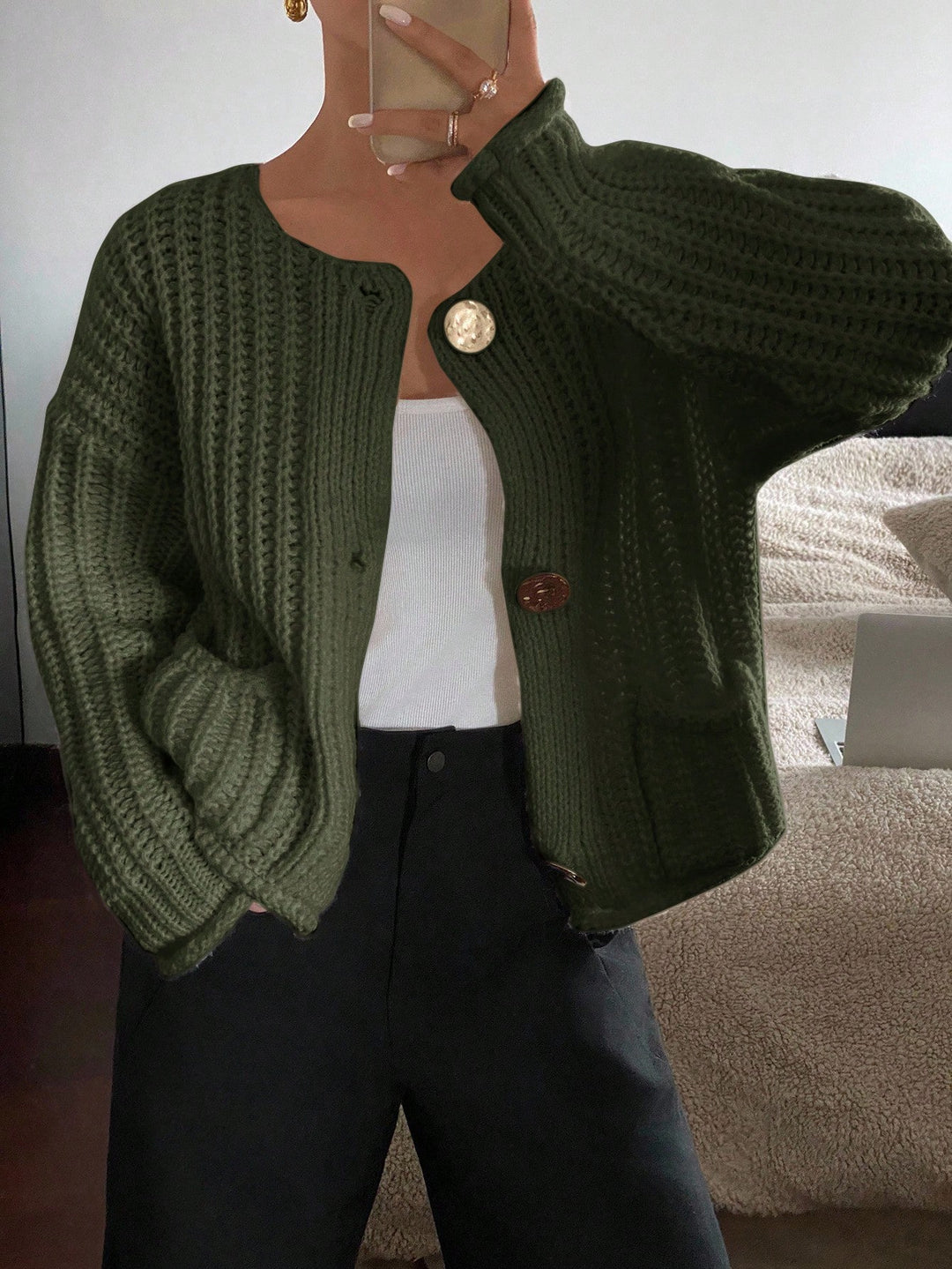 Cardigan SHEIN, verde