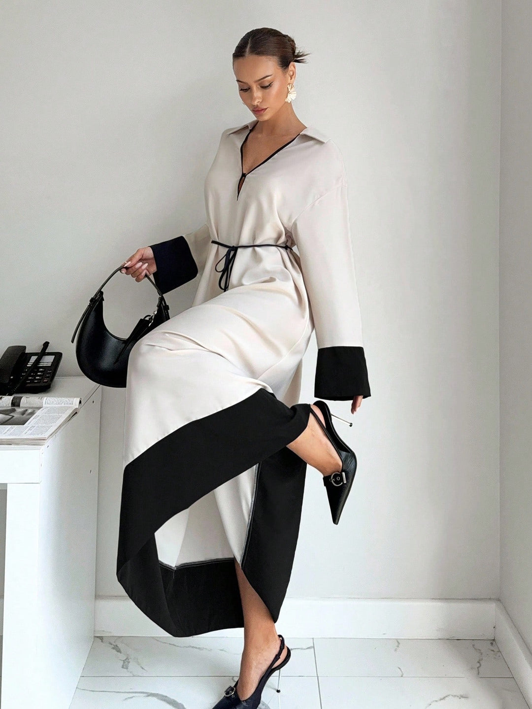 Rochie maxi SHEIN, bej