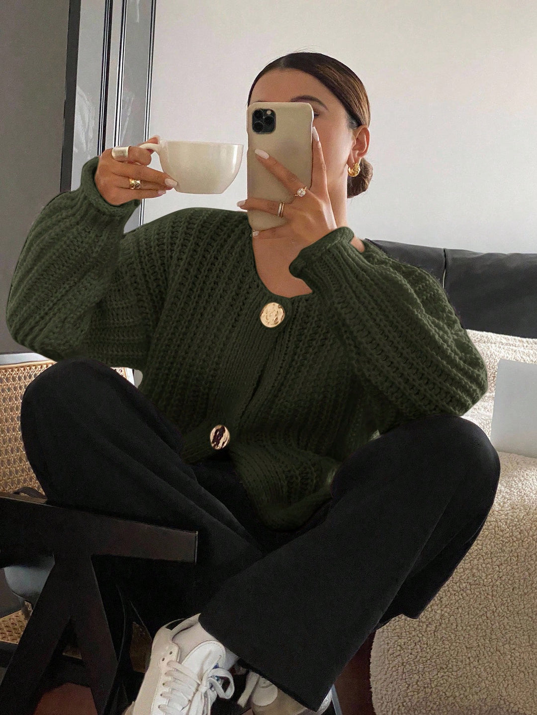 Cardigan SHEIN, verde
