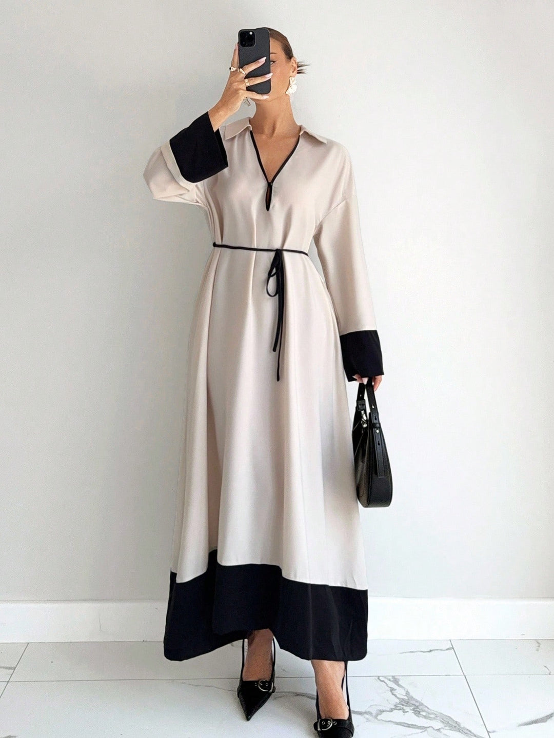 Rochie maxi SHEIN, bej