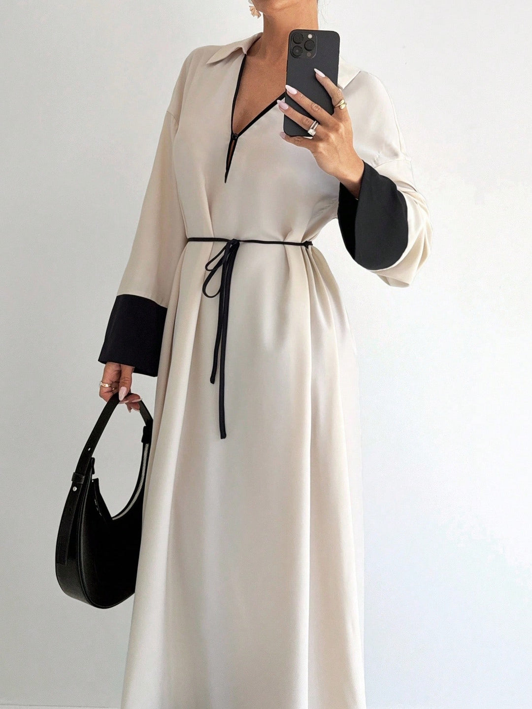 Rochie maxi SHEIN, bej