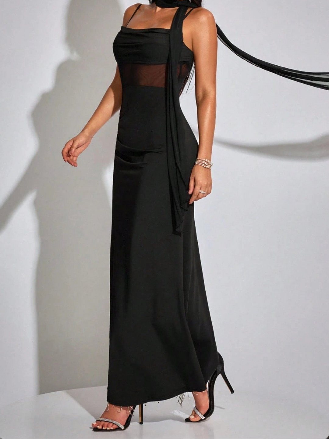 Rochie maxi SHEIN, negru