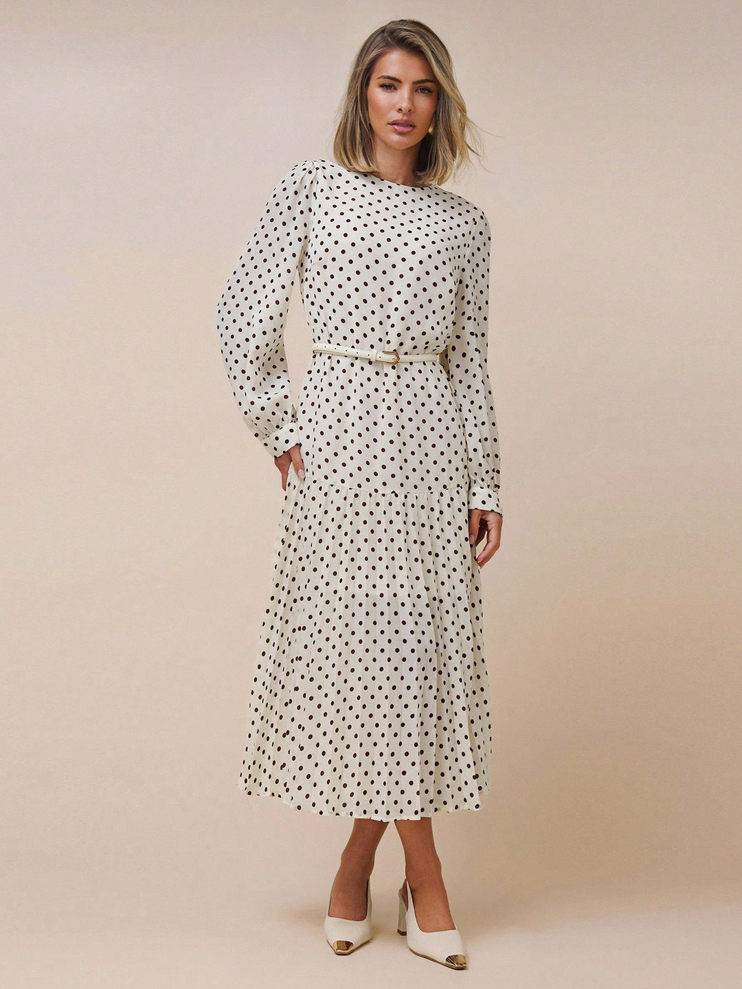 Rochie maxi SHEIN, bej