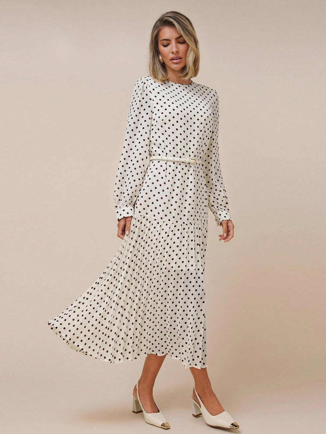 Rochie maxi SHEIN, bej