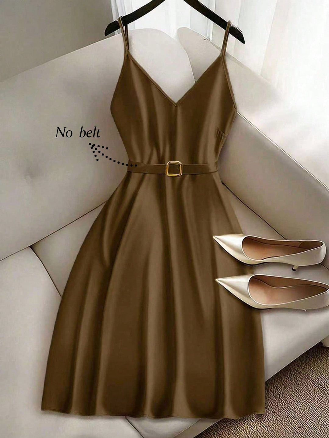 Rochie scurtă SHEIN, maro