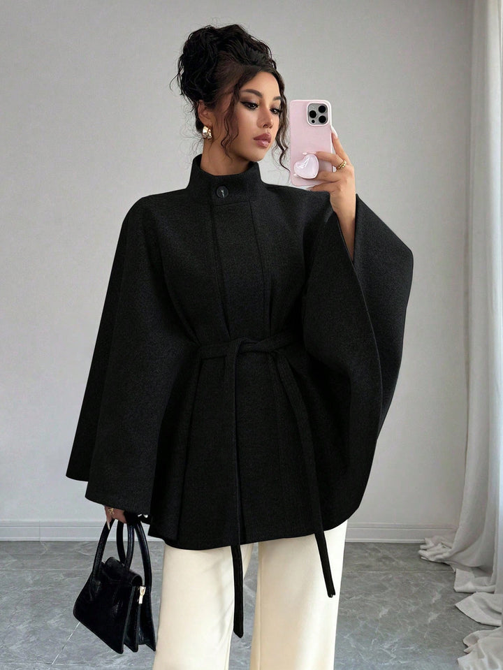 Poncho SHEIN, negru