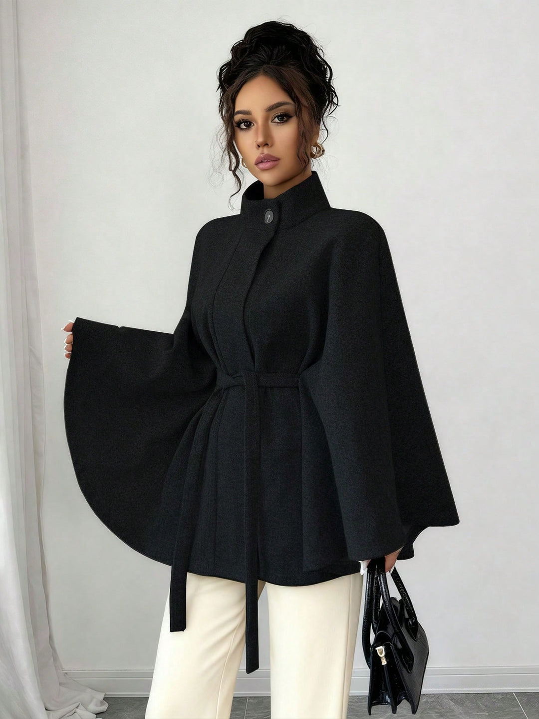 Poncho SHEIN, negru