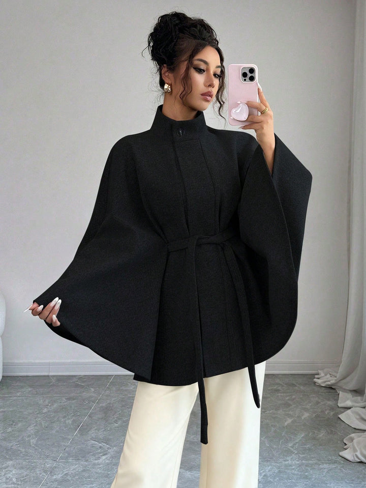 Poncho SHEIN, negru