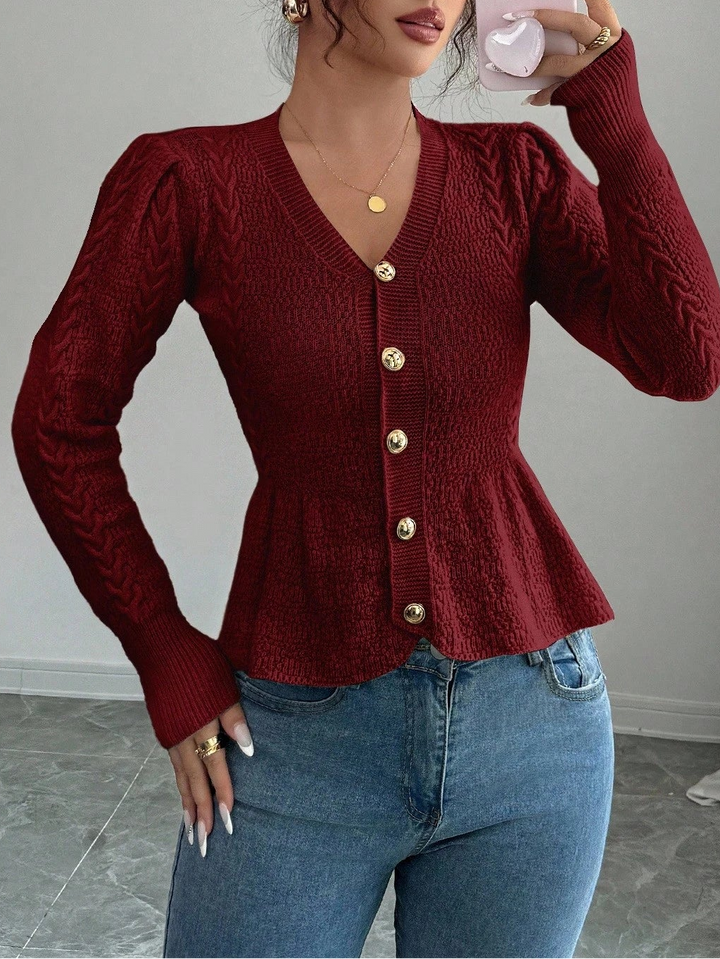 Cardigan SHEIN, cărămiziu