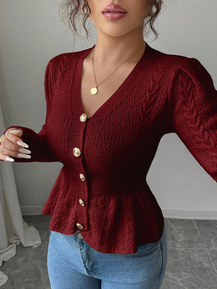 Cardigan SHEIN, cărămiziu