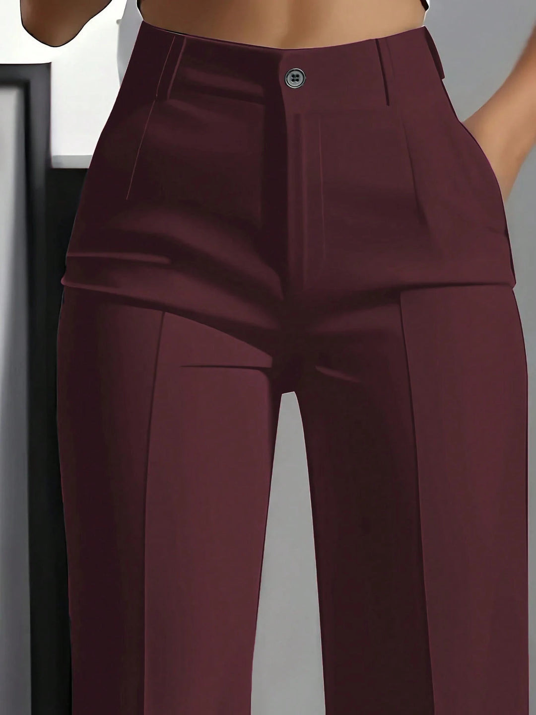 Pantaloni SHEIN, vișiniu