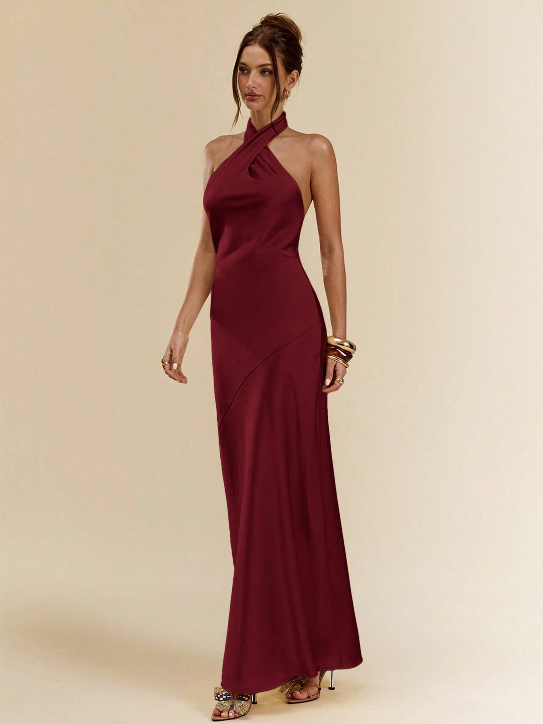 Rochie maxi SHEIN, vișiniu