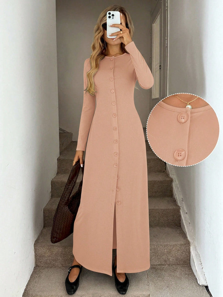 Rochie maxi SHEIN, portocaliu
