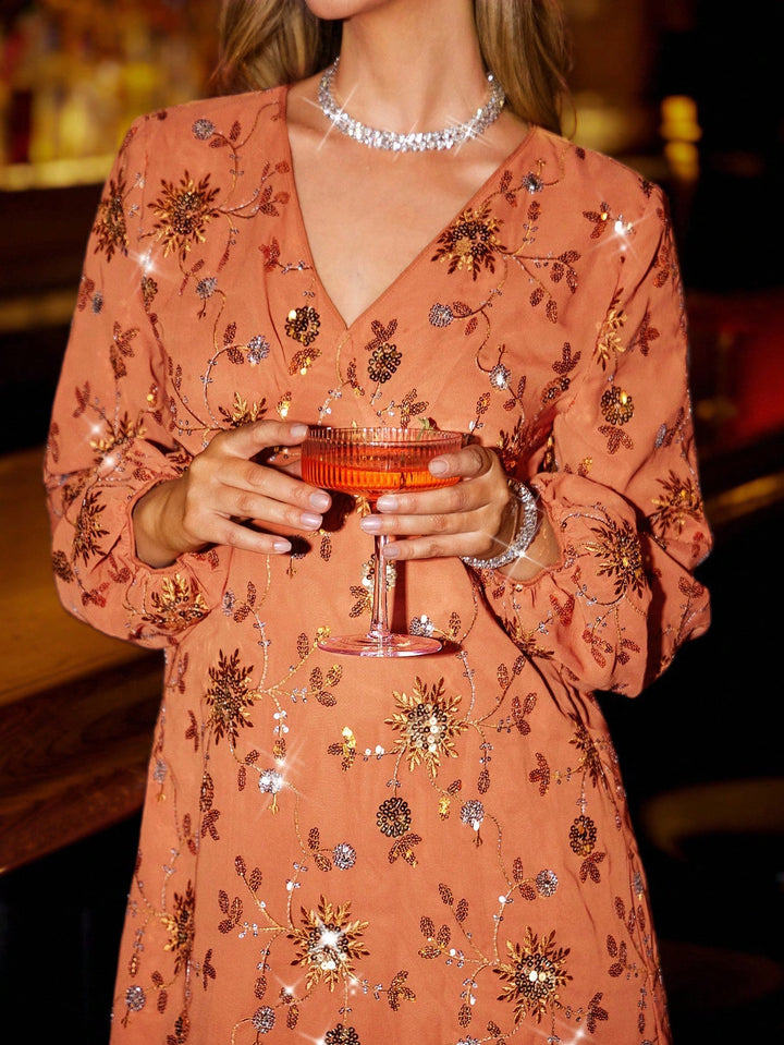 Rochie mini SHEIN, portocaliu