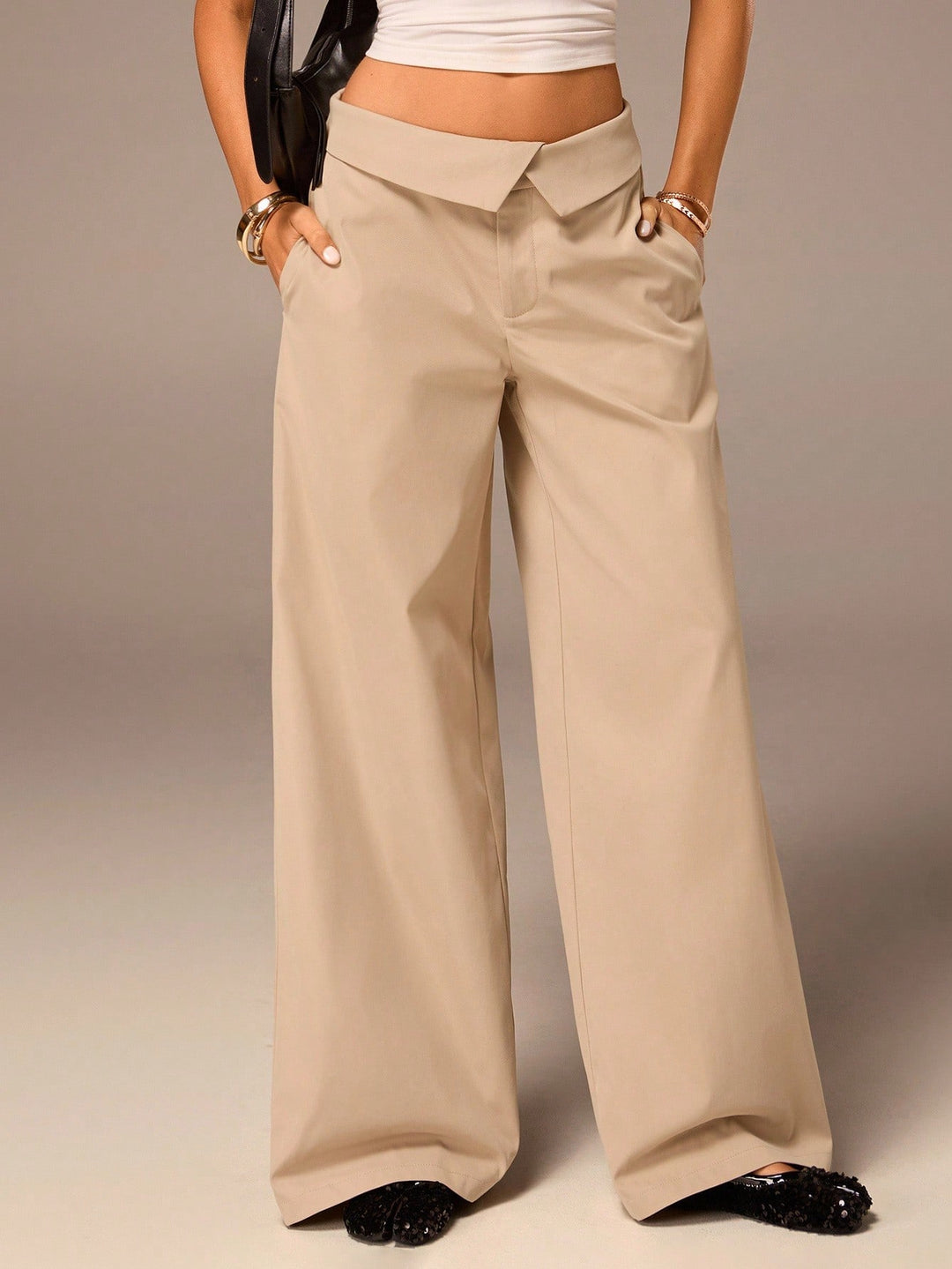 Pantaloni SHEIN, crem