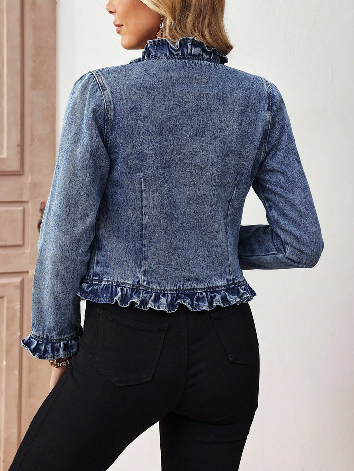 Jachetă denim SHEIN, albastru