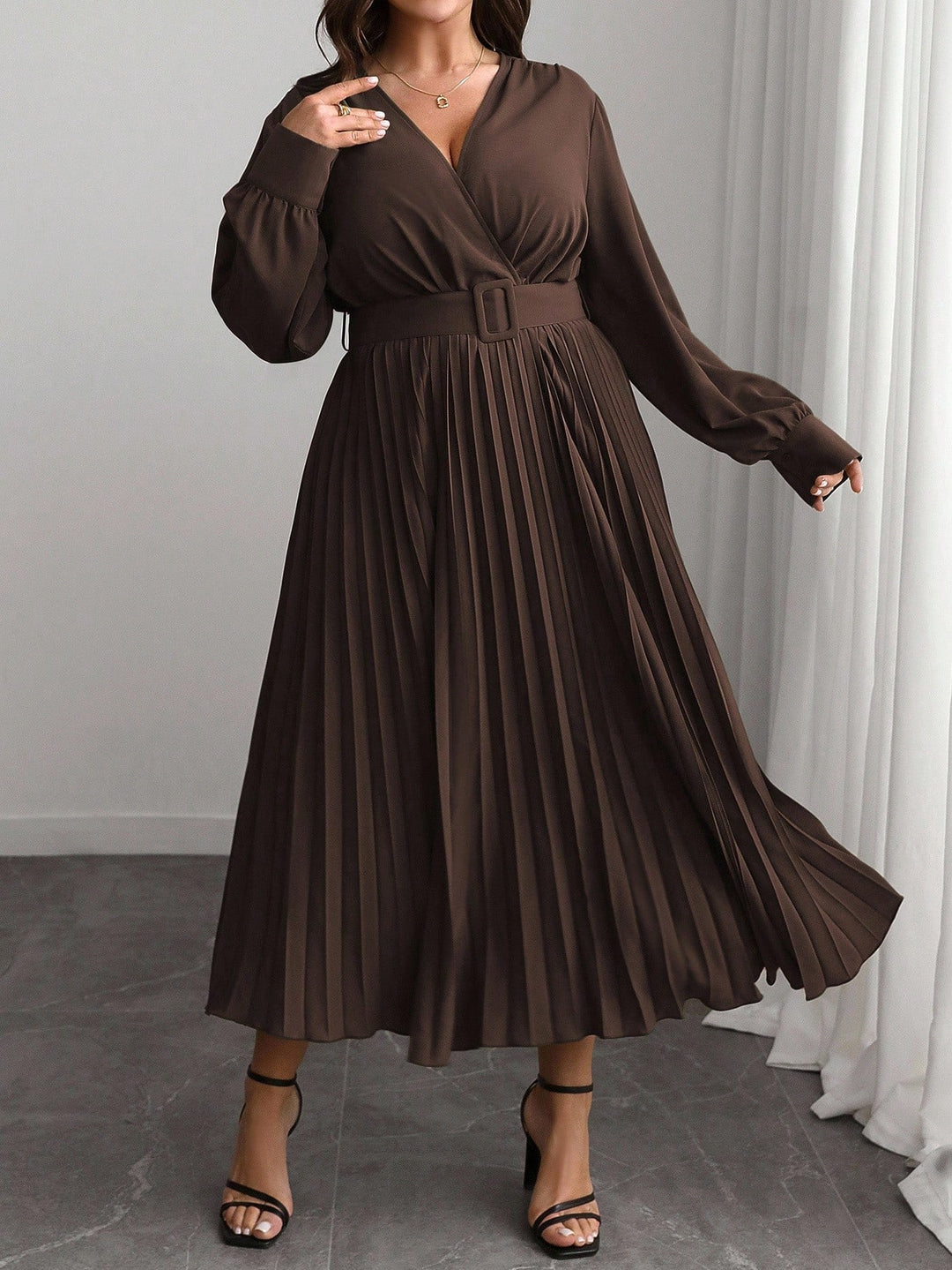 Rochie maxi SHEIN, maro