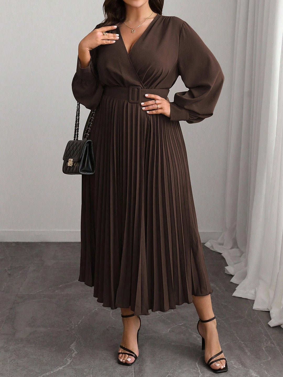 Rochie maxi SHEIN, maro