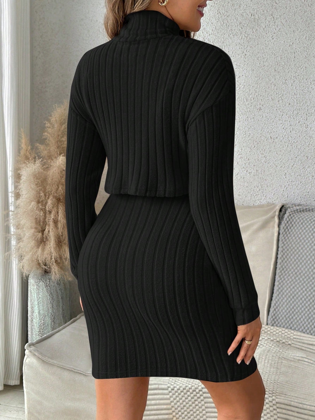 Set rochie si bolerou SHEIN, negru