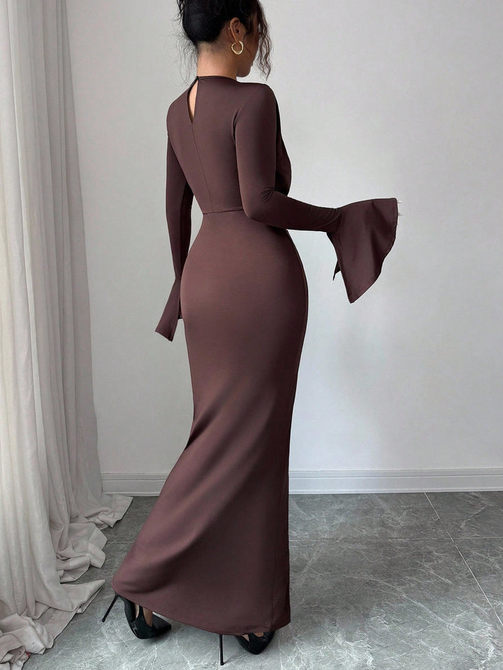 Rochie maxi SHEIN, maro