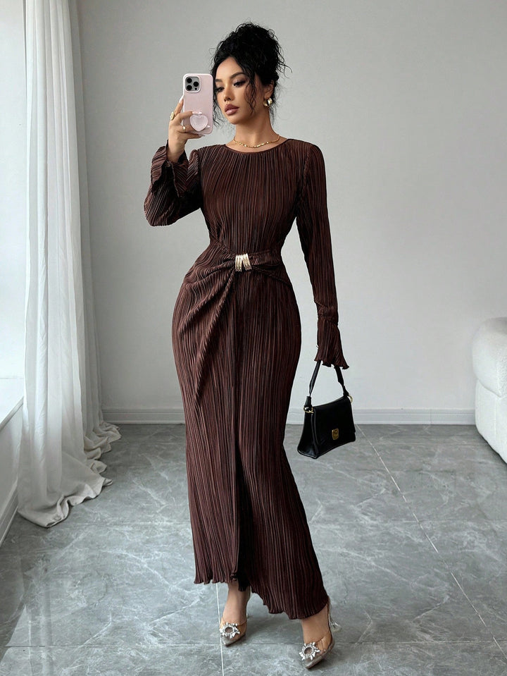 Rochie maxi SHEIN, maro