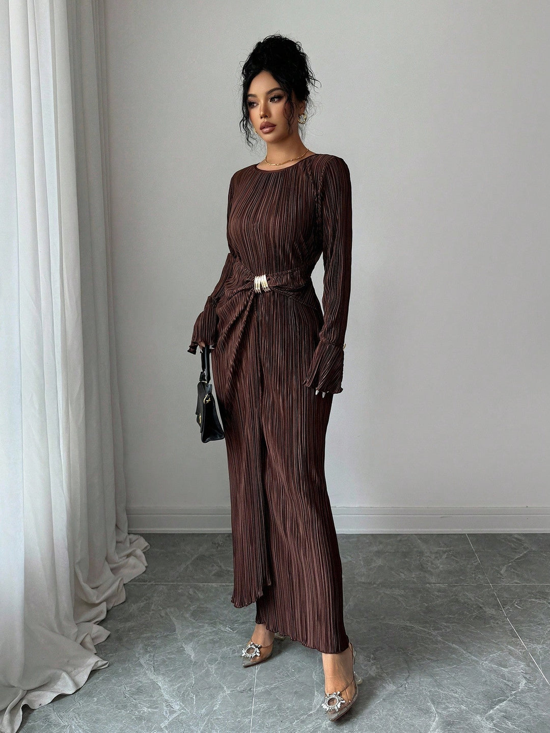 Rochie maxi SHEIN, maro