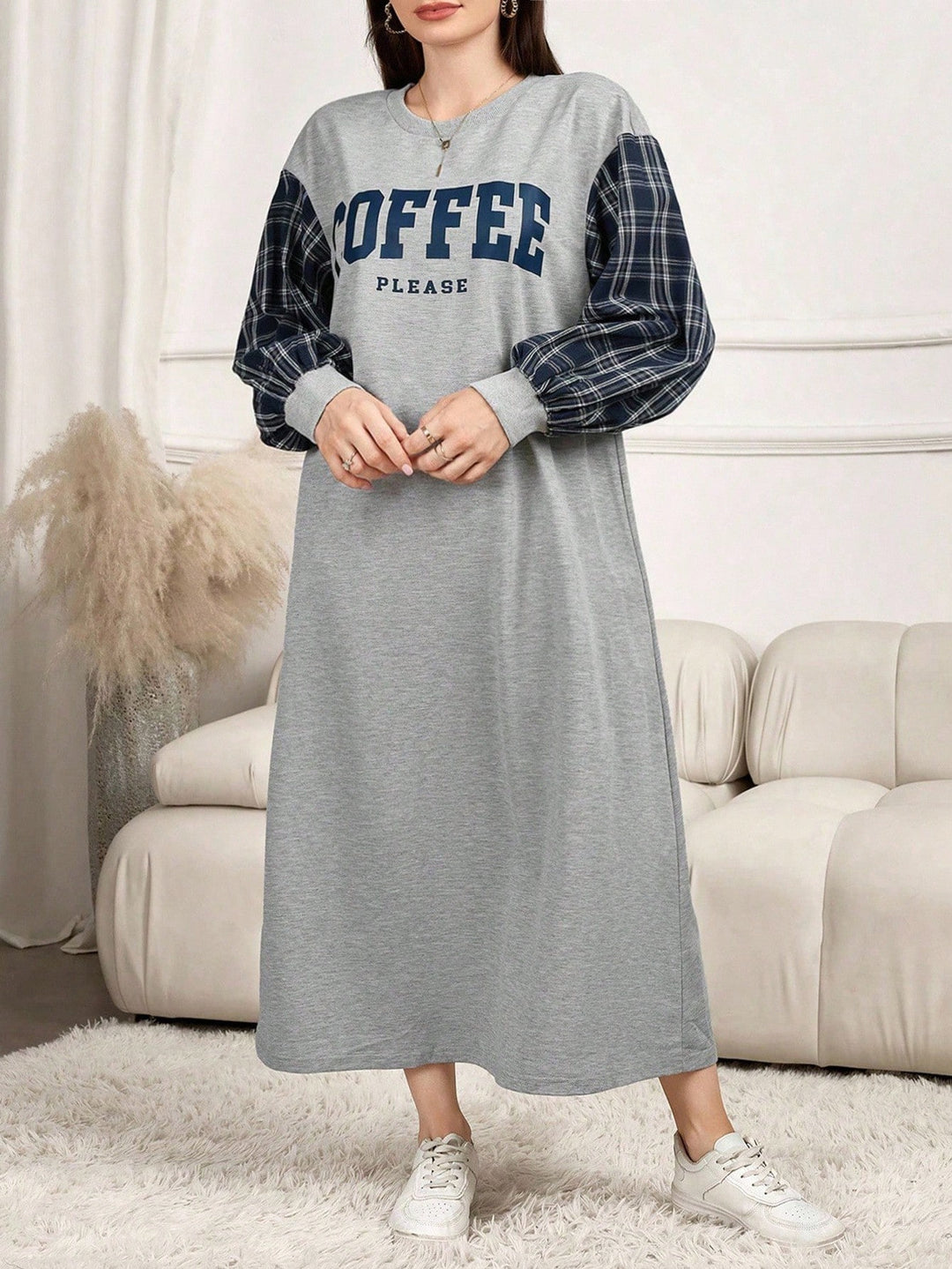Rochie maxi SHEIN, gri