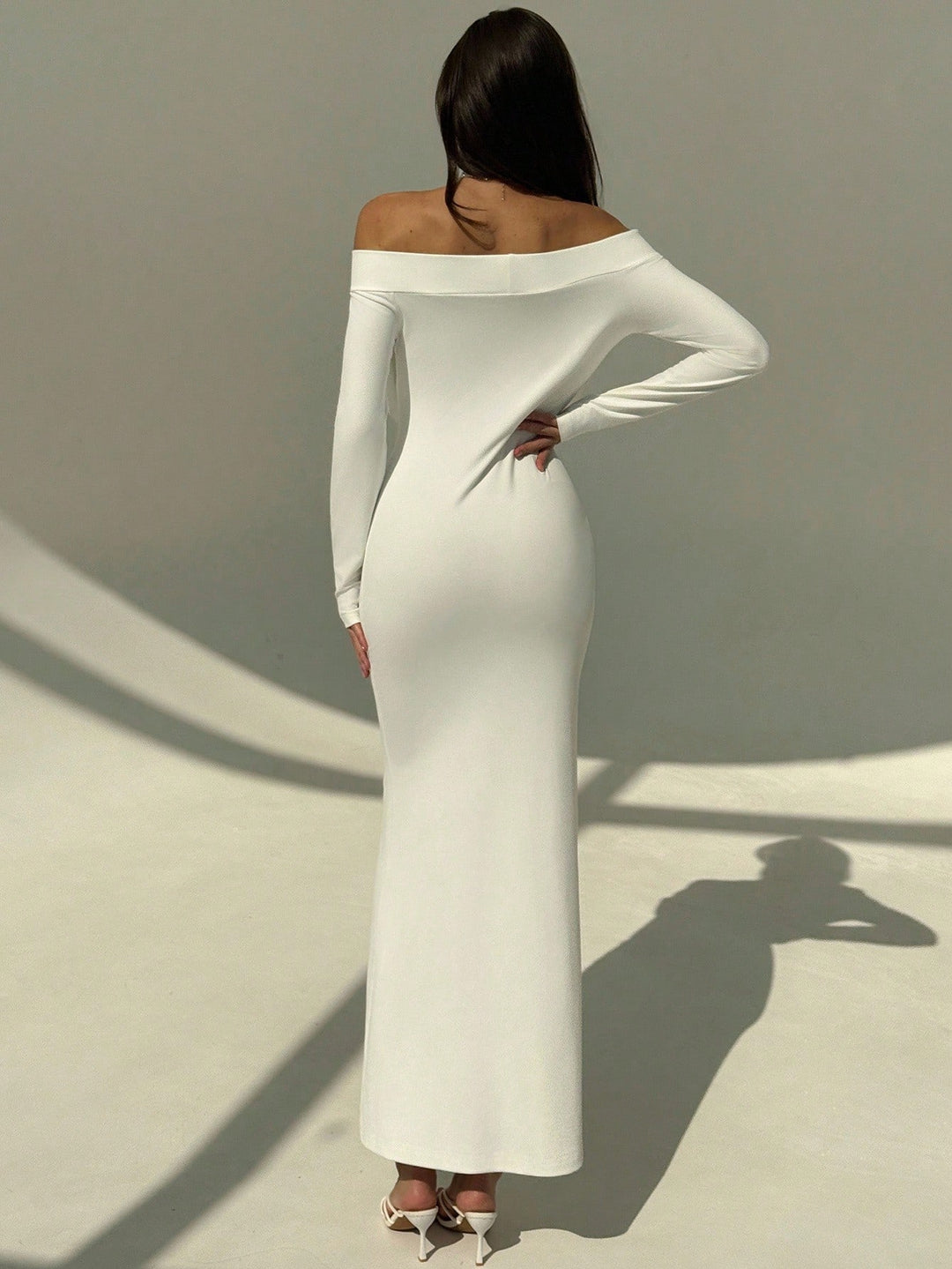 Rochie maxi SHEIN, alb