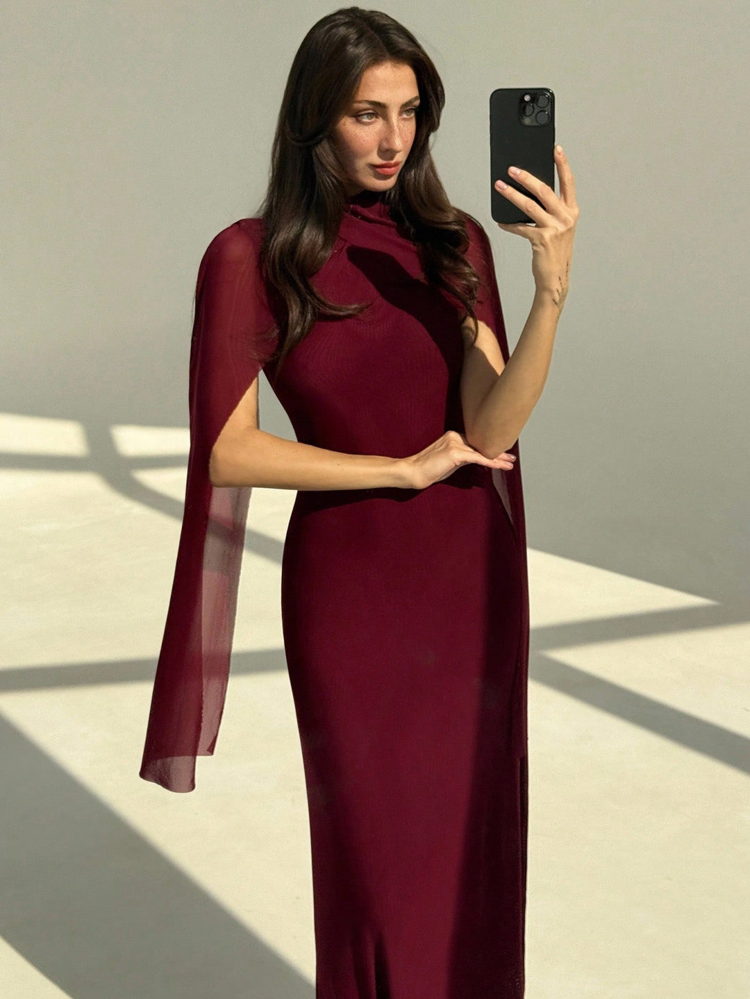 Rochie maxi SHEIN, vișiniu