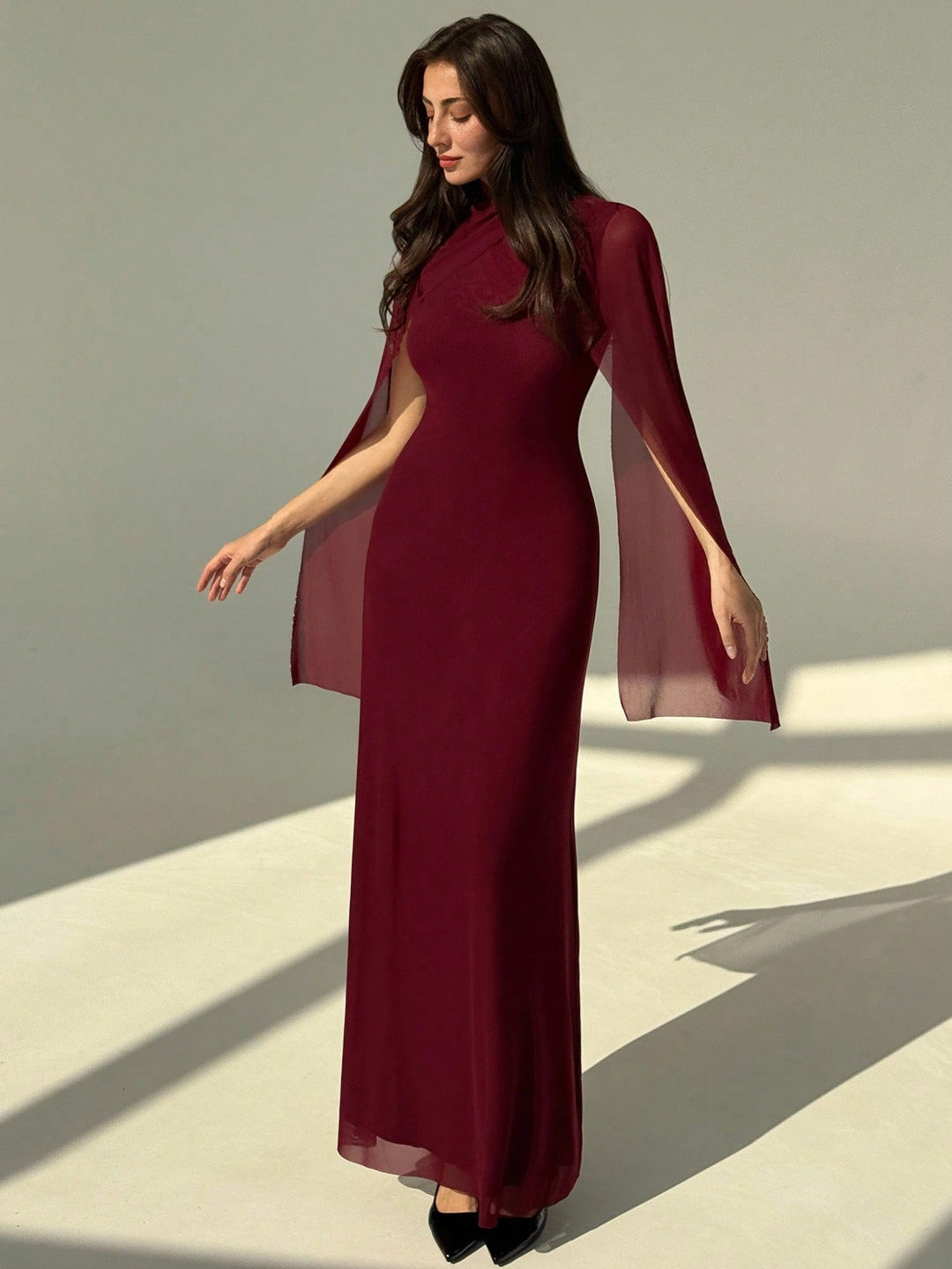 Rochie maxi SHEIN, vișiniu