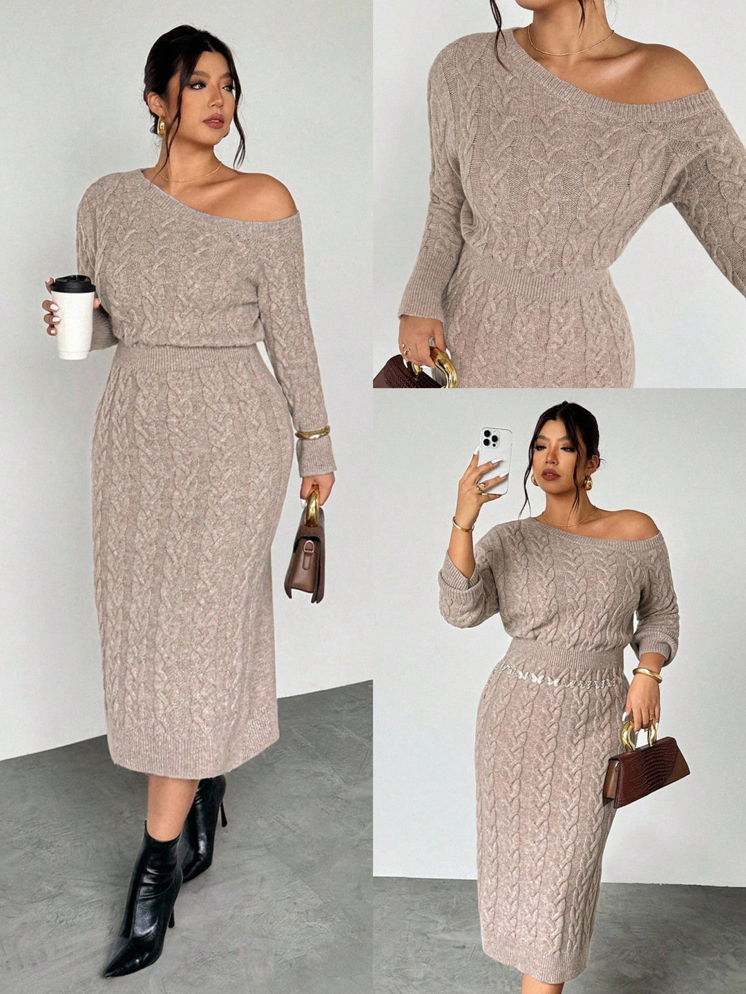 Rochie SHEIN, kaki