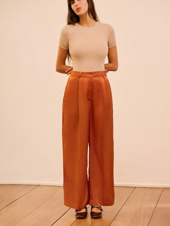 Pantaloni SHEIN, maro
