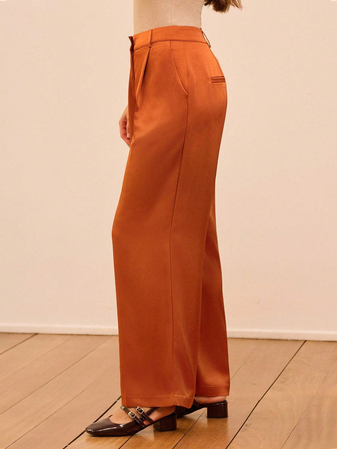 Pantaloni SHEIN, maro
