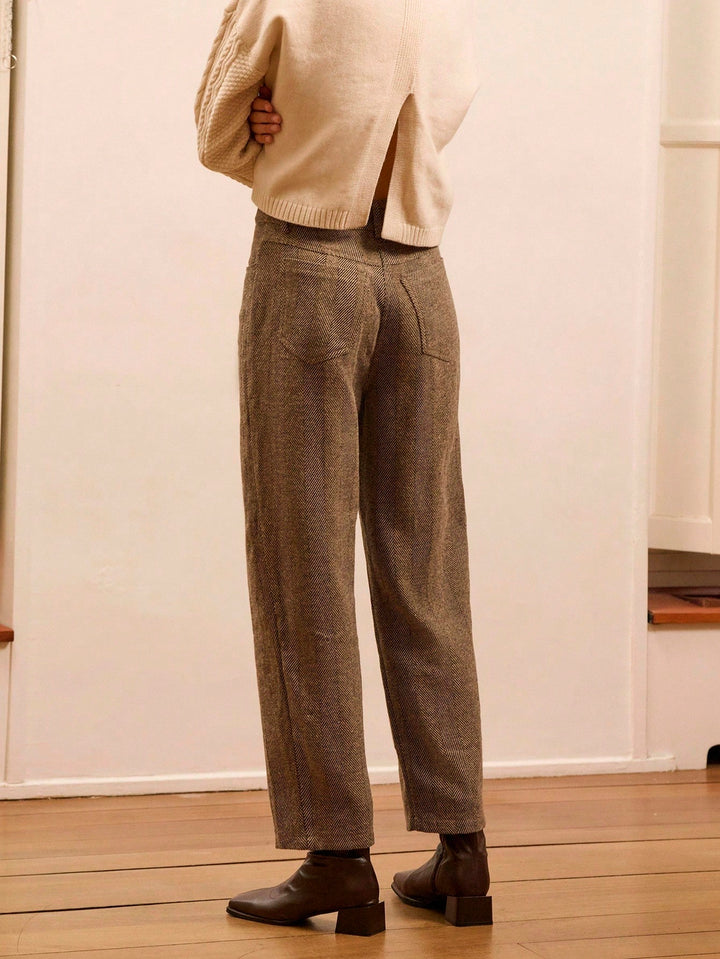 Pantaloni SHEIN, maro