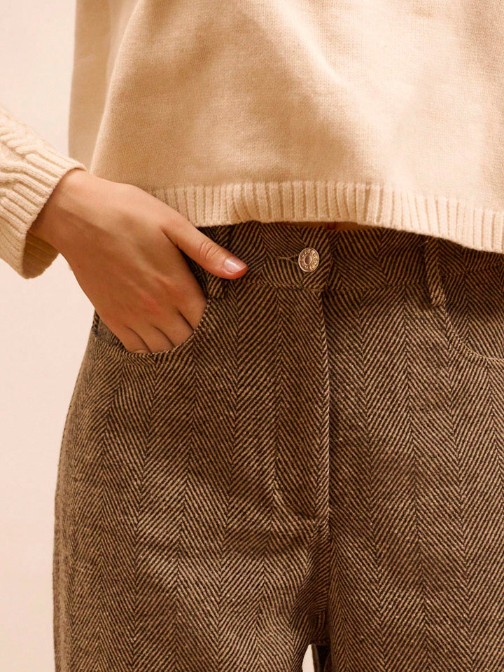 Pantaloni SHEIN, maro
