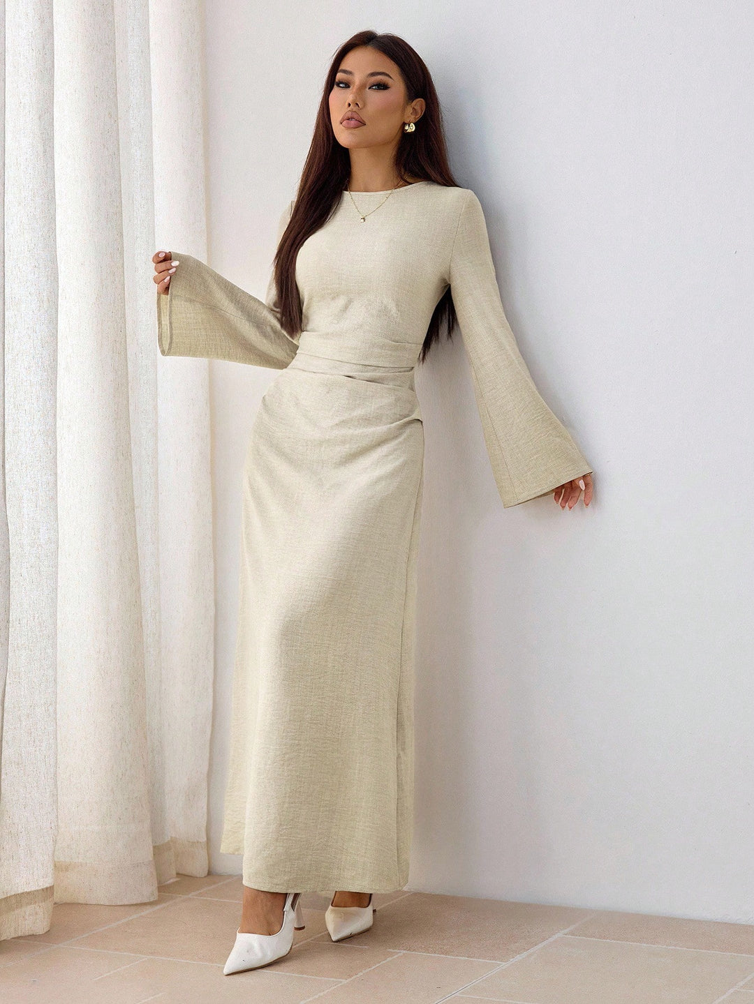 Rochie maxi SHEIN, portocaliu