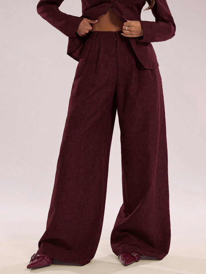 Pantalon SHEIN, vișiniu