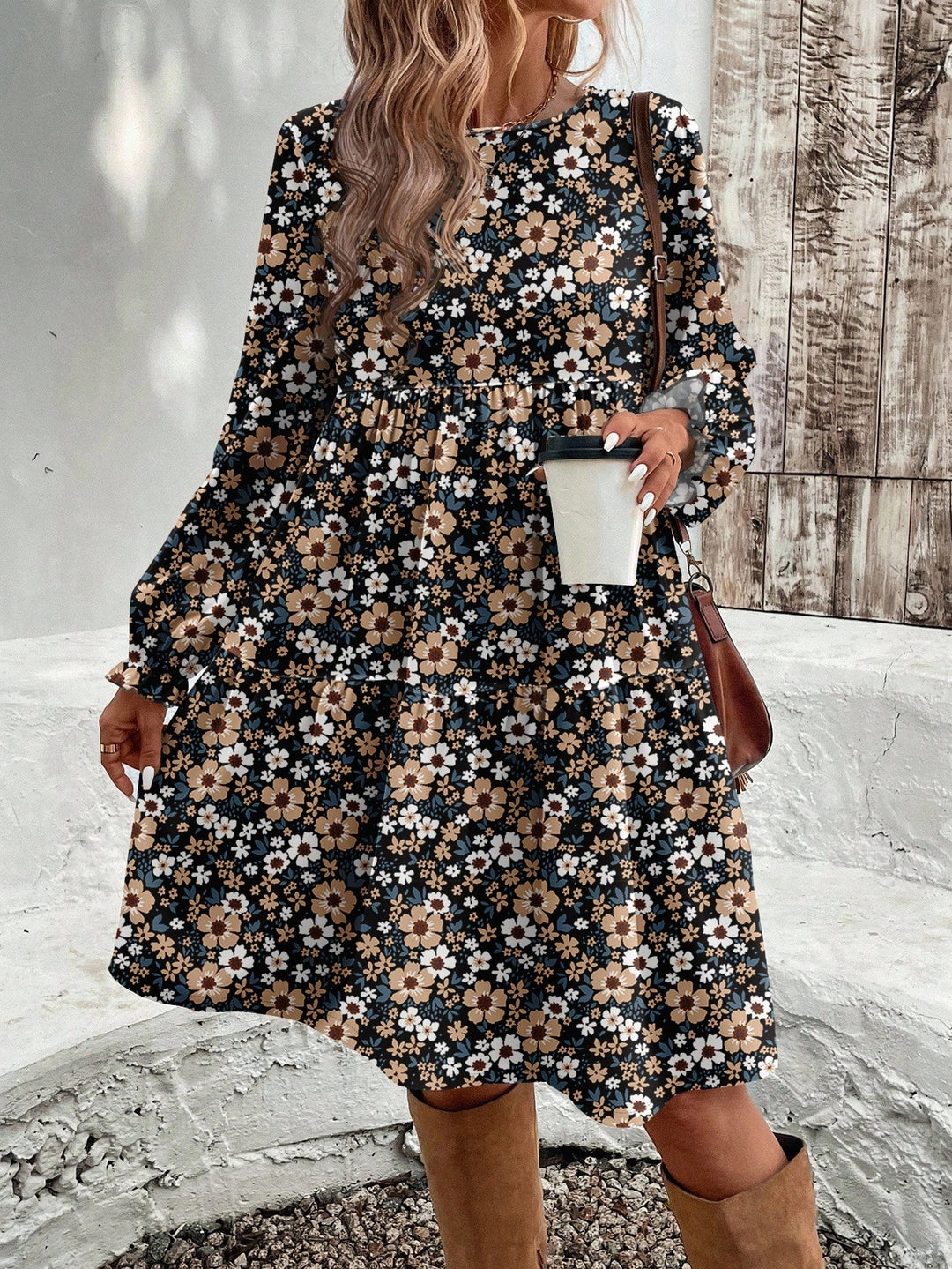 Rochie midi SHEIN, mix culori