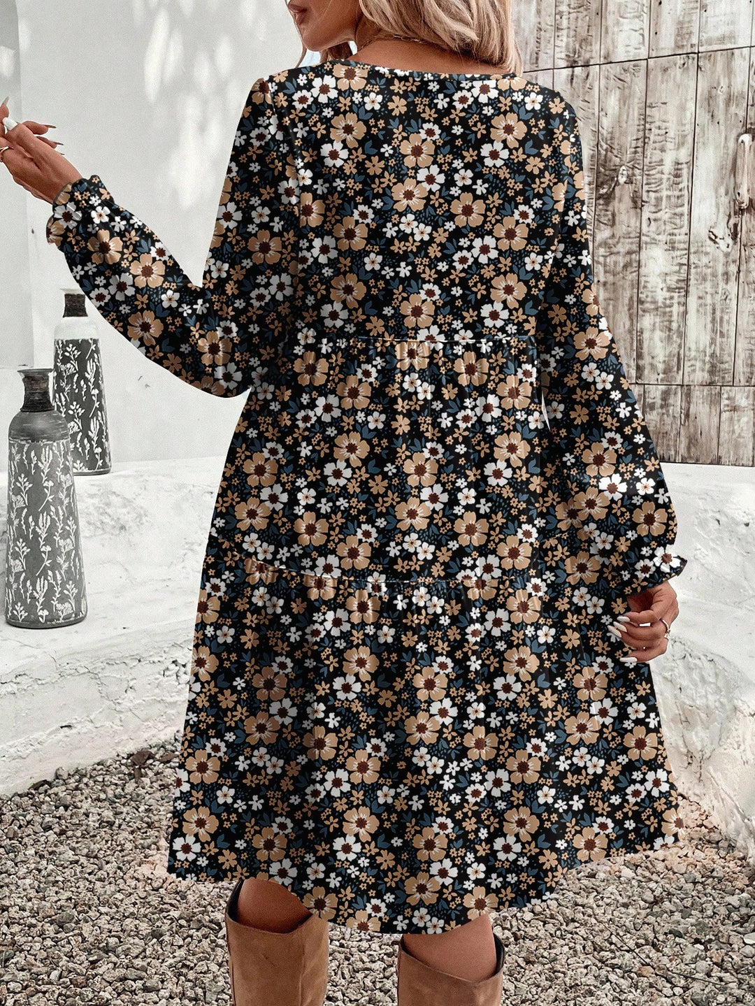 Rochie midi SHEIN, mix culori