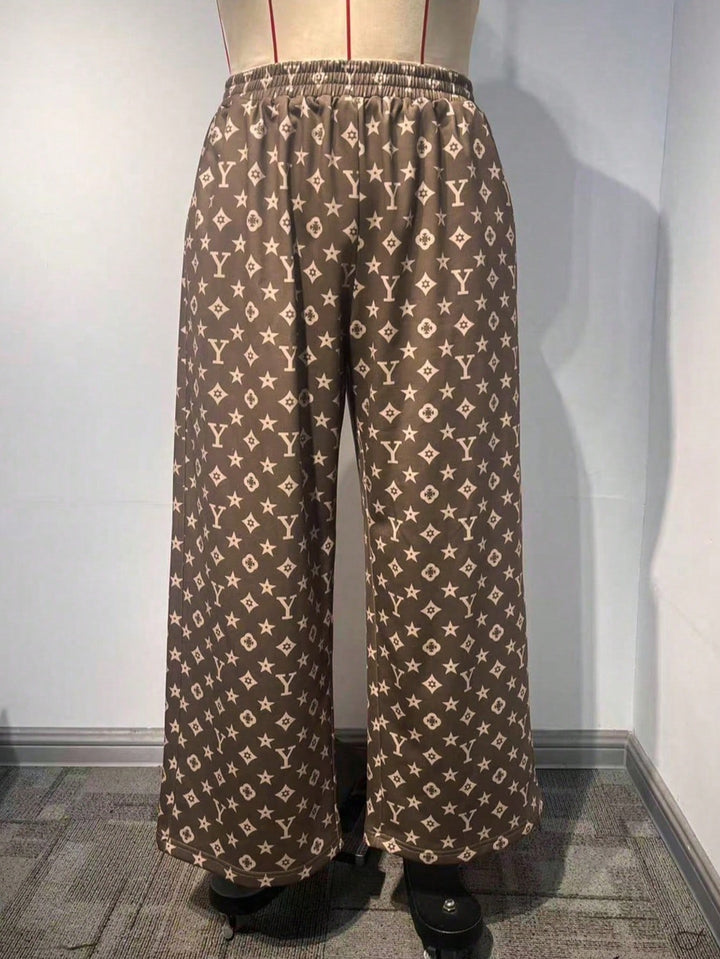 Pantaloni SHEIN, maro