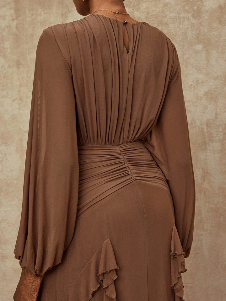 Rochie maxi SHEIN, maro